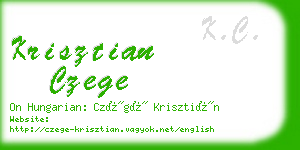 krisztian czege business card